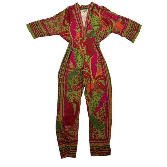 FARM Rio Pants - Farm Rio Brazil Tropical Print Jumpsuit Women's P US Small Boho